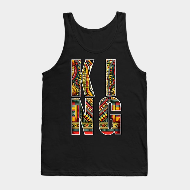 Melanin Black Pride Dashiki Pattern Afrocentric Tank Top by Merchweaver